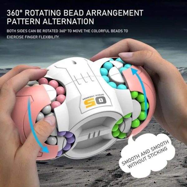 2-In-1 Rotating Magic Beans Fidget Toy Interactive Puzzle Games For Kids (Gray) - Image 6