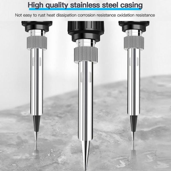 10pcs / Set 80W Internal Heating Welding Digital Display Soldering Iron Temperature Adjustment Set, Model: Black EU Plug - Image 7