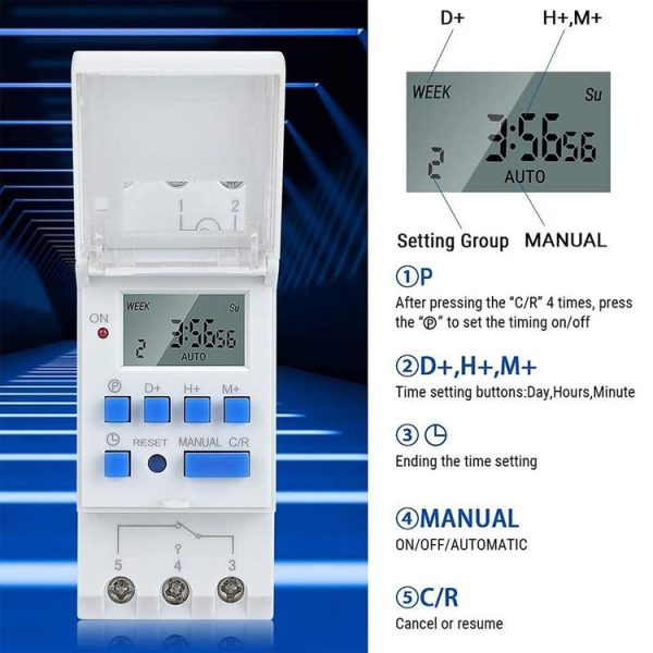 THC15A Microcomputer Time Control Switch Transparent Time Control Timer - Image 6
