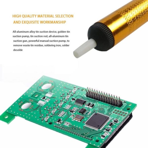 All-aluminum Alloy Solder Extractor Manual Soldering Iron Soldering Tool (Blister Gold) - Image 5