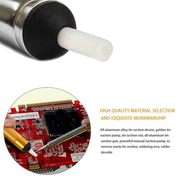 All-aluminum Alloy Solder Extractor Manual Soldering Iron Soldering Tool (Blister Gold) - Image 6