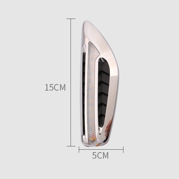 2pcs Car Fender Blade Dynamic Side Marker Lights 12V LED High Bright Daytime Running Lights (Red) - Image 3