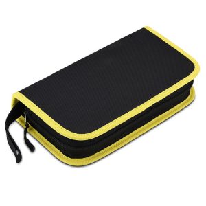 24.5 x 12 x 5cm Soldering Iron Oxford Cloth Tool Bag Electronic Accessories Tool Bag (Middle Yellow)