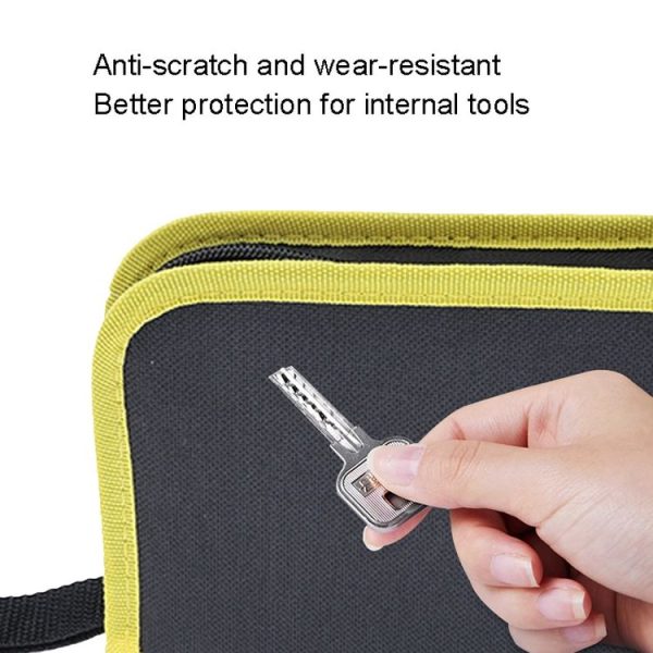 24.5 x 12 x 5cm Soldering Iron Oxford Cloth Tool Bag Electronic Accessories Tool Bag (Middle Yellow) - Image 4