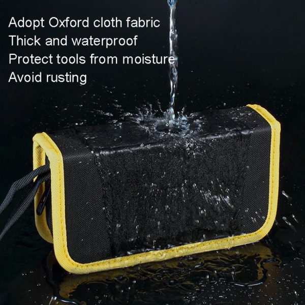 24.5 x 12 x 5cm Soldering Iron Oxford Cloth Tool Bag Electronic Accessories Tool Bag (Middle Yellow) - Image 5