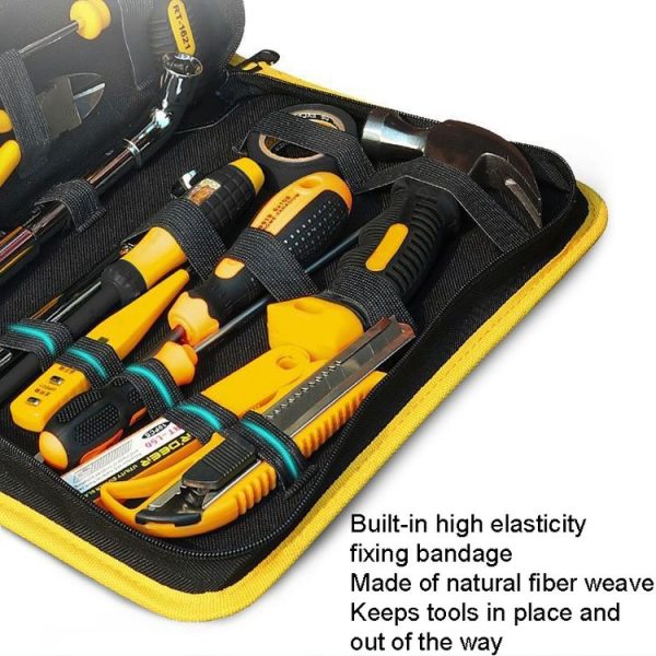 24.5 x 12 x 5cm Soldering Iron Oxford Cloth Tool Bag Electronic Accessories Tool Bag (Middle Yellow) - Image 6