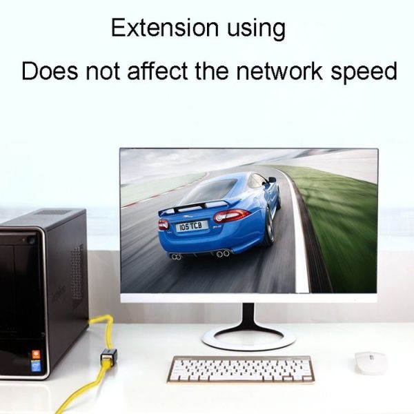 JINGHUA S61 Dual Pass-Through Header Network Cable Butt Connector Extender (Blue) - Image 5