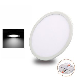 LED Round Ultra-thin Downlight Adjustable Recessed Panel Light, Power Source: 6W (White light)