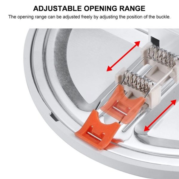 LED Round Ultra-thin Downlight Adjustable Recessed Panel Light, Power Source: 6W (White light) - Image 6
