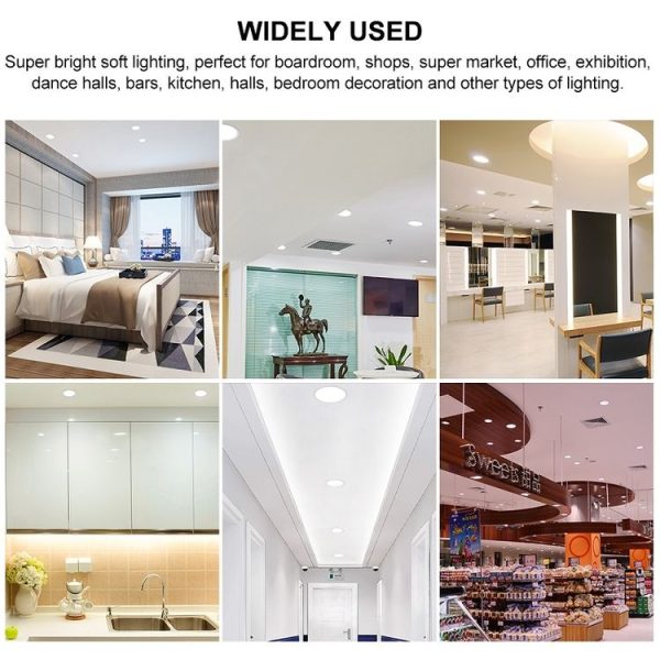LED Round Ultra-thin Downlight Adjustable Recessed Panel Light, Power Source: 6W (White light) - Image 8