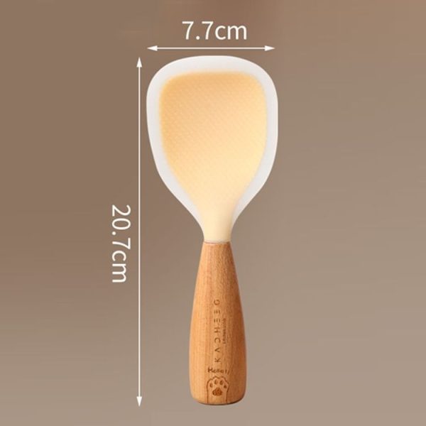 Kacheeg Household Food Grade Standing Non-Stick Rice Ladle Rice Cooker Spoon (Green) - Image 3