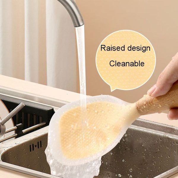 Kacheeg Household Food Grade Standing Non-Stick Rice Ladle Rice Cooker Spoon (Green) - Image 5