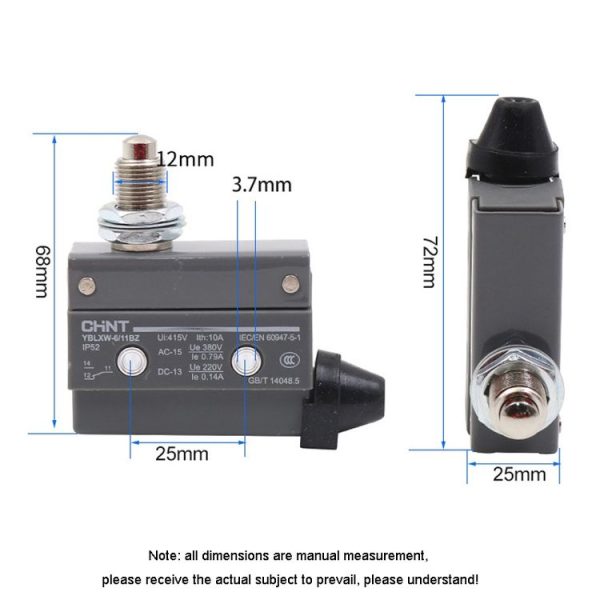 CHNT YBLXW-6 / 11BZ Self-Resetting Limit Microwave Travel Switches - Image 4
