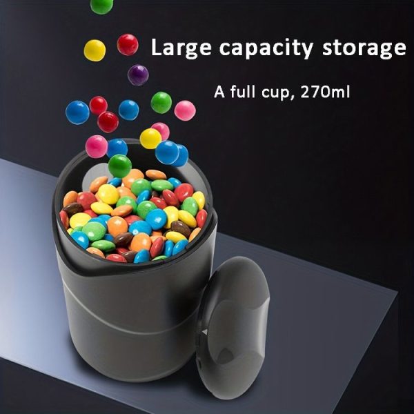 Finger Press Automatic Nut Snack Dispenser for Dried Fruits Candy (Black) - Image 3