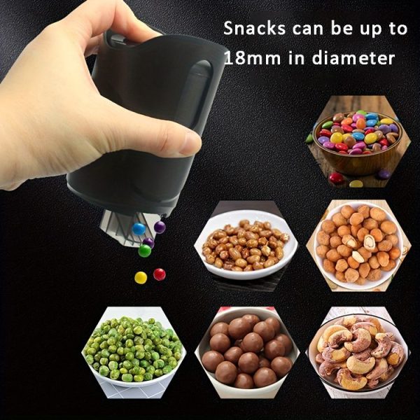 Finger Press Automatic Nut Snack Dispenser for Dried Fruits Candy (Black) - Image 4