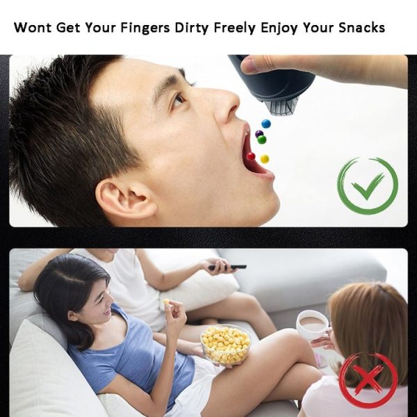 Finger Press Automatic Nut Snack Dispenser for Dried Fruits Candy (Black) - Image 7