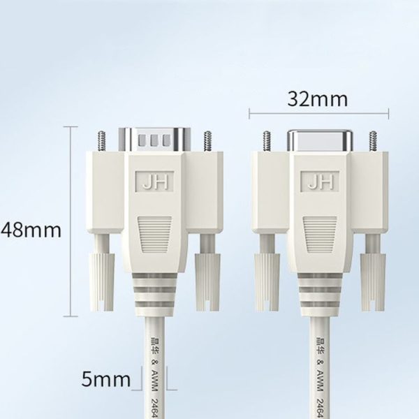 JINGHUA B110 Male To Female DB Cable RS232 Serial COM Cord Printer Device Connection Line, Size: 1.5m (Beige) - Image 2
