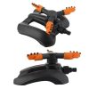 Three-prong Sprinkler Garden Lawn Rotating Sprinkler (Orange) - Image 2
