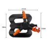 Three-prong Sprinkler Garden Lawn Rotating Sprinkler (Orange) - Image 3