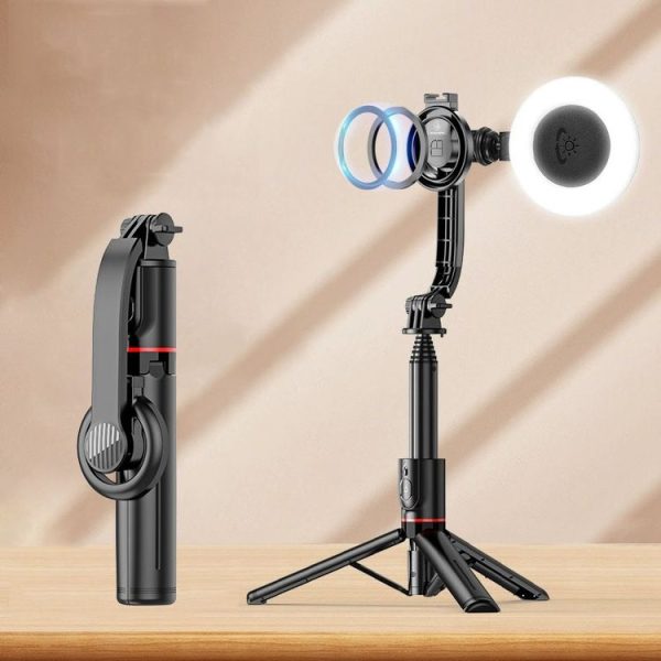 L20 Magnetic Bluetooth Selfie Stick Phone Holder Desktop Tripod Without Fill Light - Image 2
