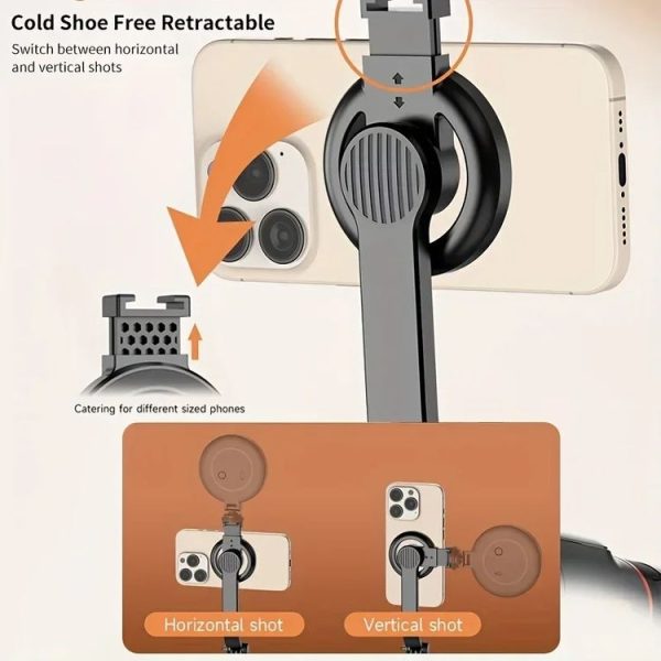 L20 Magnetic Bluetooth Selfie Stick Phone Holder Desktop Tripod Without Fill Light - Image 4
