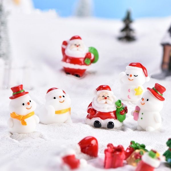 5pcs Christmas Cute Micro Landscape DIY Bonsai Decoration Snowscape Ornament, Style: No.1 Star Snowman - Image 5