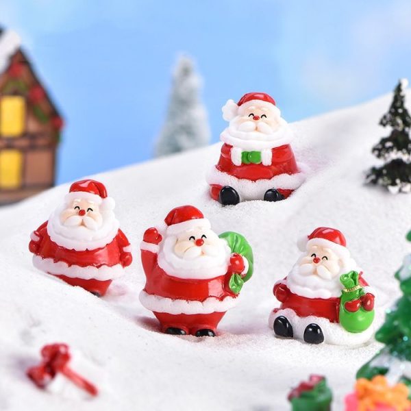 5pcs Christmas Cute Micro Landscape DIY Bonsai Decoration Snowscape Ornament, Style: No.1 Star Snowman - Image 7