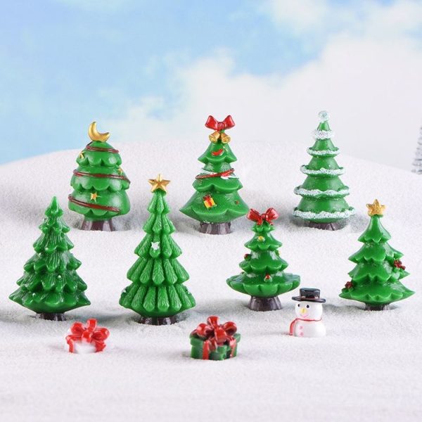 5pcs Simulation Christmas Tree Decoration Christmas Gifts Micro Landscape Snow Ornament, Style: No.1 - Image 3