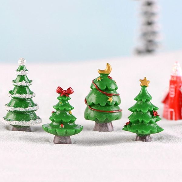 5pcs Simulation Christmas Tree Decoration Christmas Gifts Micro Landscape Snow Ornament, Style: No.1 - Image 4