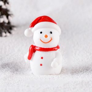 4pcs Christmas Micro Landscape Decorations Resin Craft Gifts Home Decoration Ornaments, Spec: Snowman No.4