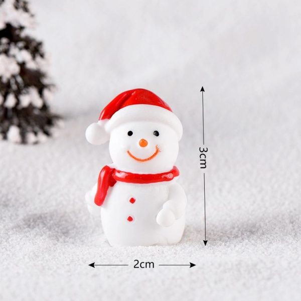 4pcs Christmas Micro Landscape Decorations Resin Craft Gifts Home Decoration Ornaments, Spec: Snowman No.4 - Image 2