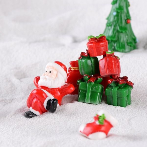 4pcs Christmas Micro Landscape Decorations Resin Craft Gifts Home Decoration Ornaments, Spec: Snowman No.4 - Image 6