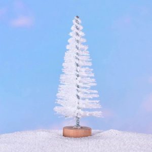 4pcs Christmas Tree Micro Landscape Accessories PVC Home Decoration Ornaments, Size: 7cm Shining White
