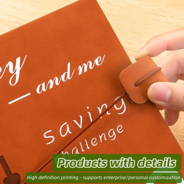 52 Week 25 Pages Couple Savings Challenge Handbook Savings Loose-leaf Bill Holder, Color: Green 1-grid - Image 7