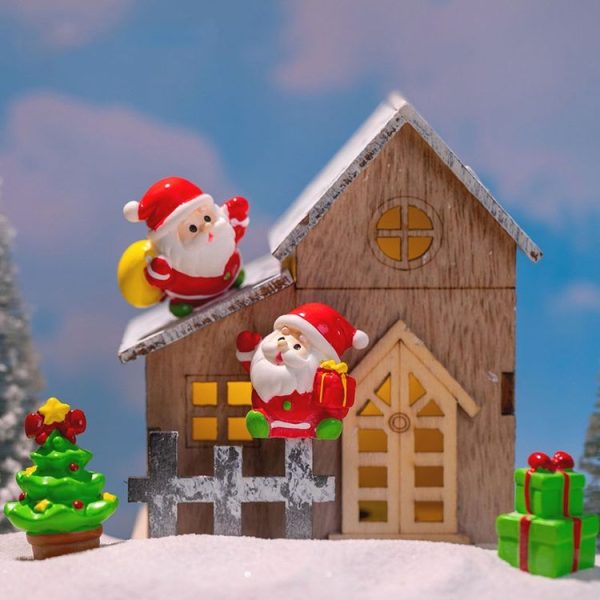 10pcs Christmas Cute Micro Landscape DIY Decorations Snowy Desktop Ornament, Style: No. 2 Lying Bear - Image 4
