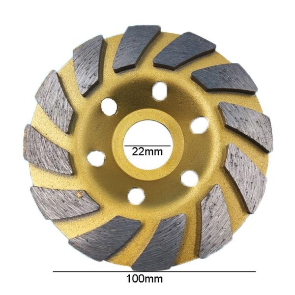 100mm Concrete Stone Diamond Grinding And Polishing Blades Ceramic Grinder Machine Fan Shape Grinding Wheel, Specification: A Level Coarse Tooth - Image 3