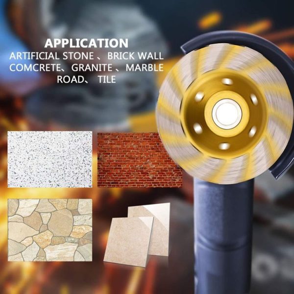 100mm Concrete Stone Diamond Grinding And Polishing Blades Ceramic Grinder Machine Fan Shape Grinding Wheel, Specification: A Level Coarse Tooth - Image 5