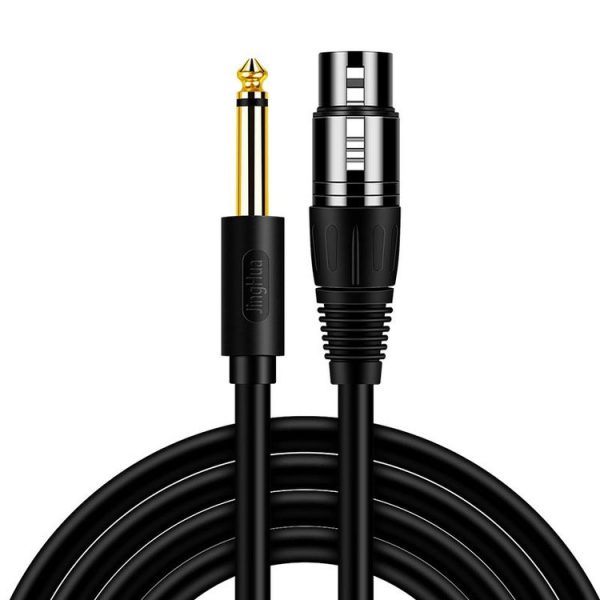JINGHUA 6.5 Male To Female XLR Audio Cable 6.35 Three Core Balanced Microphone Mixer, Size: 1.5m (Black) - Image 2