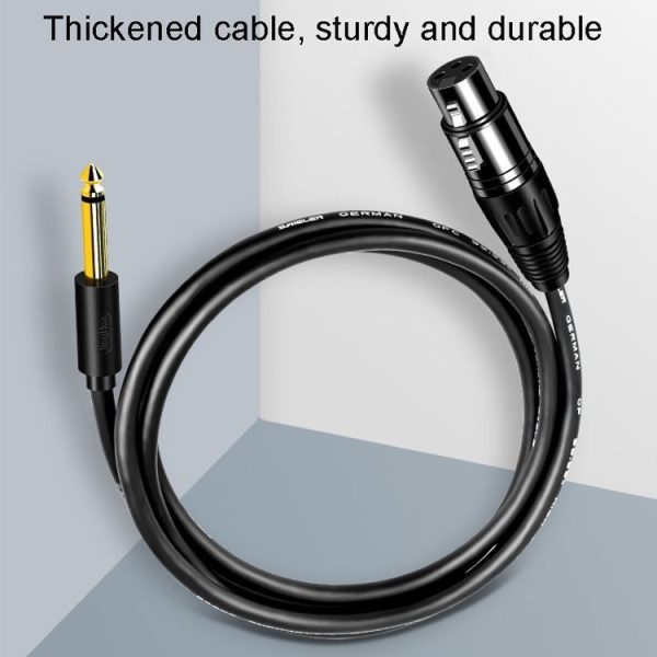 JINGHUA 6.5 Male To Female XLR Audio Cable 6.35 Three Core Balanced Microphone Mixer, Size: 1.5m (Black) - Image 7