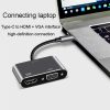 JINGHUA Z321 Multifunctional HUB Docking Station Converter, Interface: Type-C To HDMI+VGA - Image 4