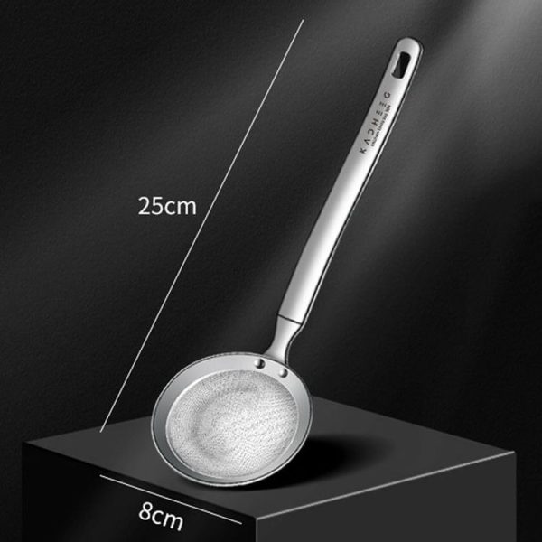 Kacheeg 304 Stainless Steel Soymilk Spoon Kitchen Oil Filter Ladle, Size: 8 x 25cm - Image 2