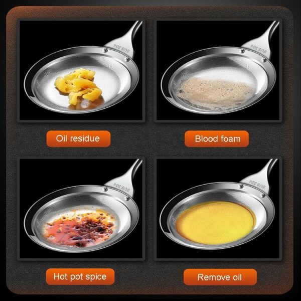 Kacheeg 304 Stainless Steel Soymilk Spoon Kitchen Oil Filter Ladle, Size: 8 x 25cm - Image 9