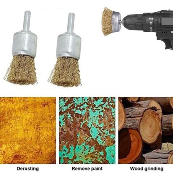 10x6x25mm 5pcs Wire Brush Industrial Grade Stainless Steel Rust Removal Wire Brush - Image 5