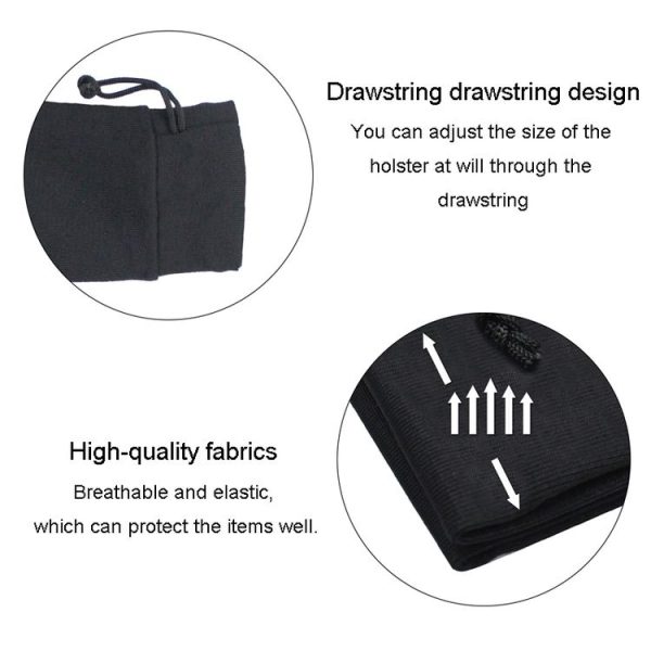 Outdoor Hunting Knit Dust Cover Storage Bag, Size: 140cm Black - Image 5