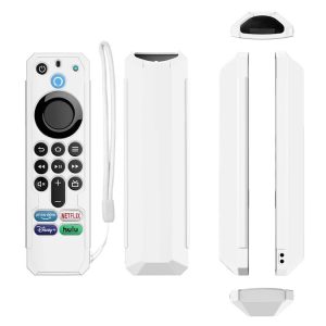 Amazon Alexa Voice Remote 3rd Gen Anti-Fall And Protective Cover TV Remote Control (White)