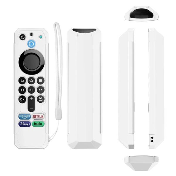 Amazon Alexa Voice Remote 3rd Gen Anti-Fall And Protective Cover TV Remote Control (White)