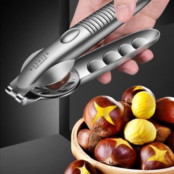 Kacheeg 304 Stainless Steel Chestnut Opener Cross Opening Chestnut Shelling Peeler With 2 Steel Fingers, Style: Classical Model - Image 3
