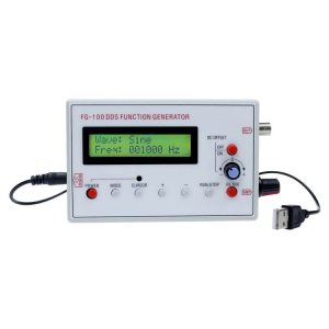FG-100 1Hz-500kHz DDS Function Signal Generator Frequency Counter (White)