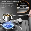 Kacheeg Stainless Steel Hot Oil Skillet Kitchen Small Oil Pouring Spoon, Style: Glossy - Image 6