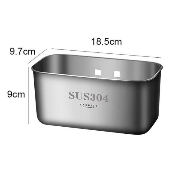 Kacheeg Food Residue Filtering And Drainage Rack For Tanks Sink Storage Trash Shelf, Style: Rectangular Silver - Image 2
